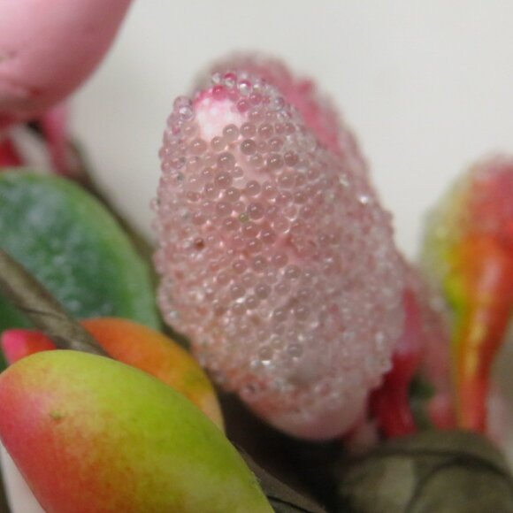 Pink Spring Floral branch with Pip berries loop for hang(with beads and frosted - Picture 4 of 10